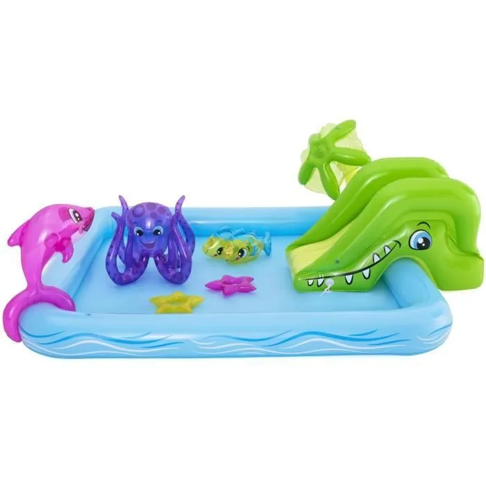 Aire de jeux pataugeoire - BESTWAY - Fantastic Aquarium - 239 x 206 x 86 cm - Avec fontaine-6
