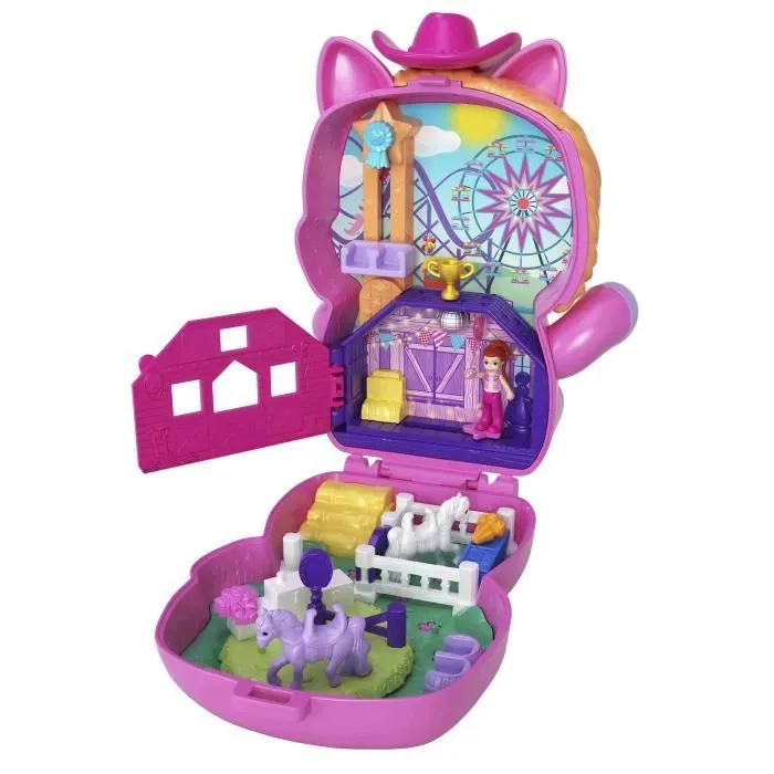 Polly Pocket-Coffret Poney Rodéo-Jouet De Voyage - 4 ans+- JCR39-6