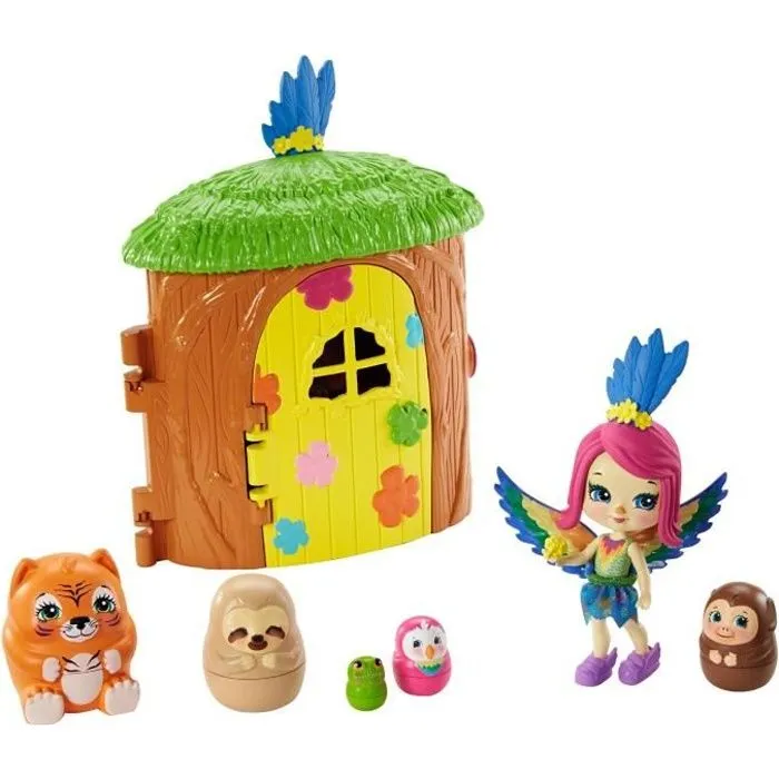 Enchantimals - Maison Perroquet & Animal Surprise - Mini-poupée - Dès 4 ans-0