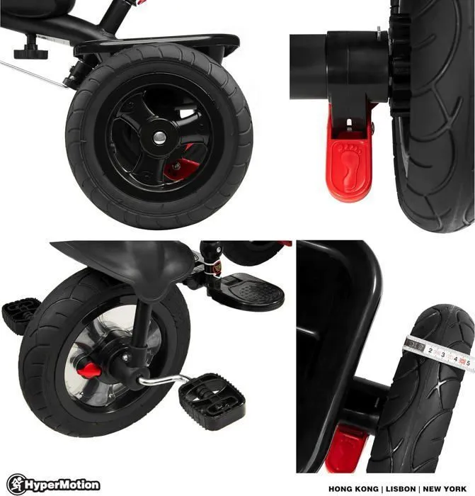 Tricycle Evolutif Enfant- Hypermotion- 1 à 20 kg, Vélo Bébé avec Guidon, Poussoir, Siège Réversible, Poignée Parent, Panier Sac-4