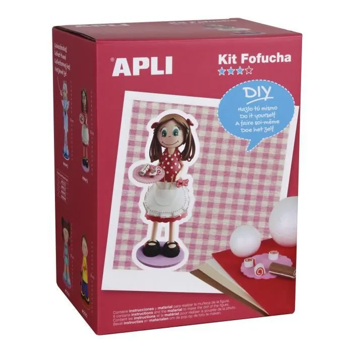 Kit mousse thermoformable - APLI AGIPA - Fofuchas Patissière - 30 cm - A partir de 8 ans - Mixte-0