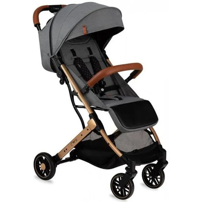 Bebeboutik Poussette canne ultra compacte MOMI Estelle Gris fonce De 0 a 36 mois Jusqu a 15kg