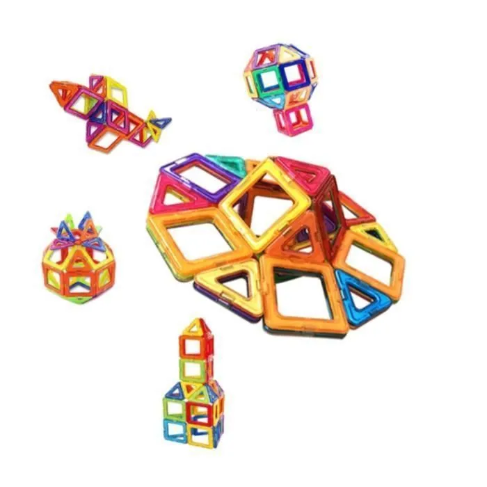 Construction Magnetique Enfant Jeu de Magnetique Bloc de Construction Magnétique Jeux Aimanté Enfant 44PCS Bloc Construction Magneti-3