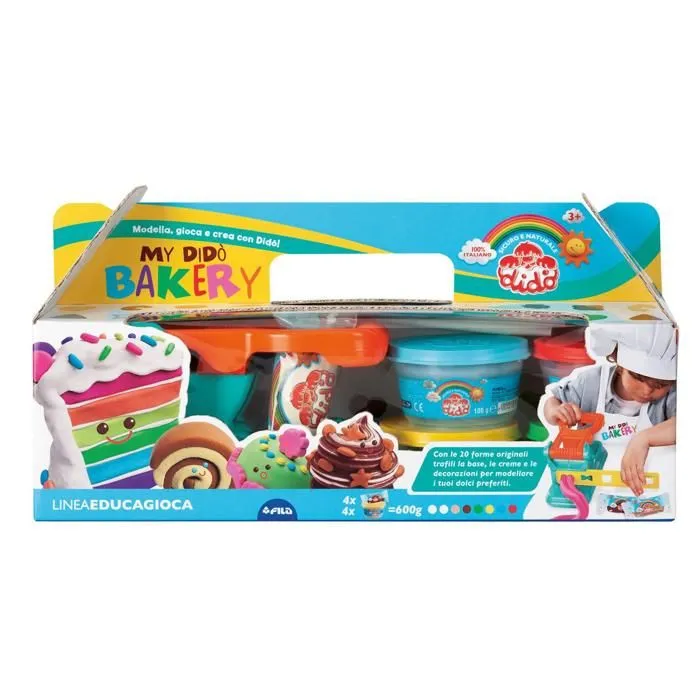 Jeu de pâte à modeler - FILA - Didò Ma Boulangerie - 9 éléments - Rose - 3 ans et plus - Enfant - Mixte-1