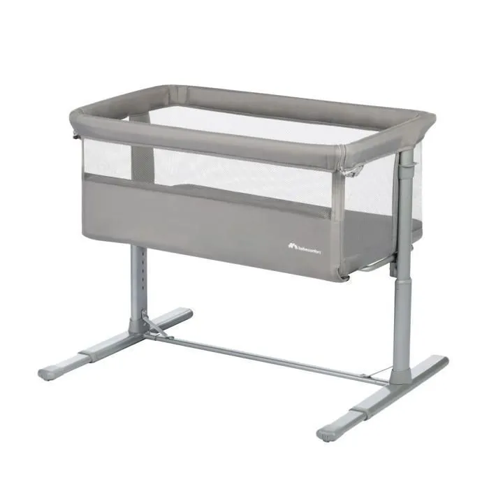 BEBECONFORT Zina Berceau Bebe & Cododo, 0-6 Mois (0-9 kg), Berceau Pliable, 5 Positions de Hauteur Réglables, Mineral Gray-0