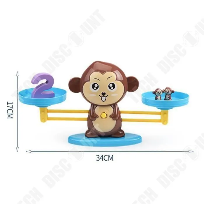 TD® Jeu d'apprentissage enfants / Balance Singe pour apprentissage Chiffres / Poids Enfant Intelligence Jouets / Jeux Éducatifs-3