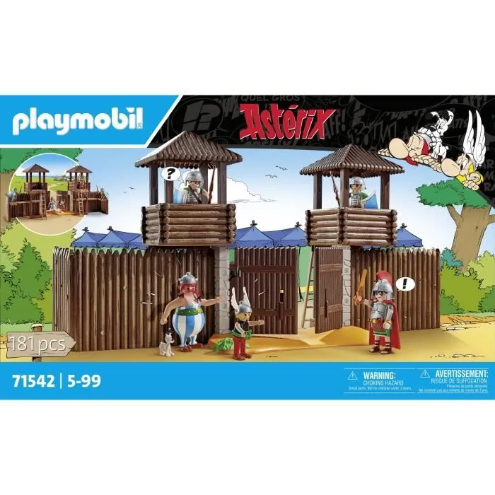 PLAYMOBIL 71542 Camp des Romains, Astérix, Personnages de la BD, 181 pièces, Dès 5 ans-6