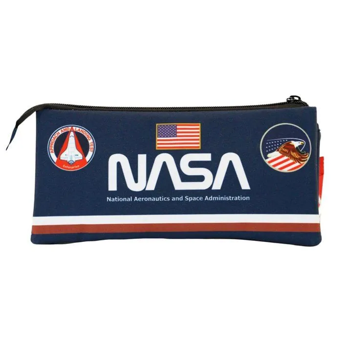 Trousse Triple FAN - NASA Infinity - Bleu - Taille Unique - Zippée - Mixte-2