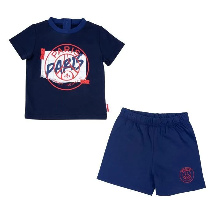 Ensemble t-shirt short bébé garçon PSG - Collection officielle PARIS SAINT GERMAIN-2