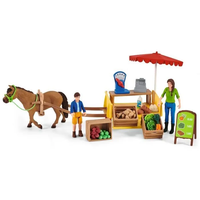 Étal mobile de la ferme SCHLEICH - 42528 - Farm World-2
