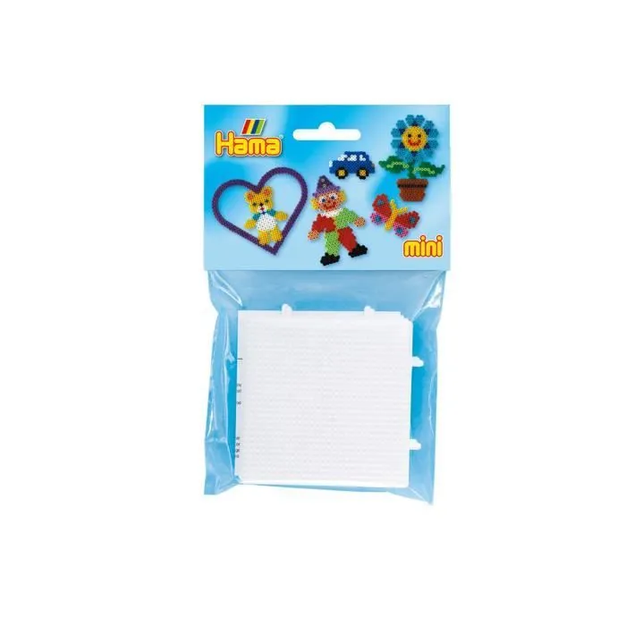 Plaques pour perles à repasser - HAMA - 2 petites plaques carrées - Mixte - À partir de 10 ans - Créativité-0