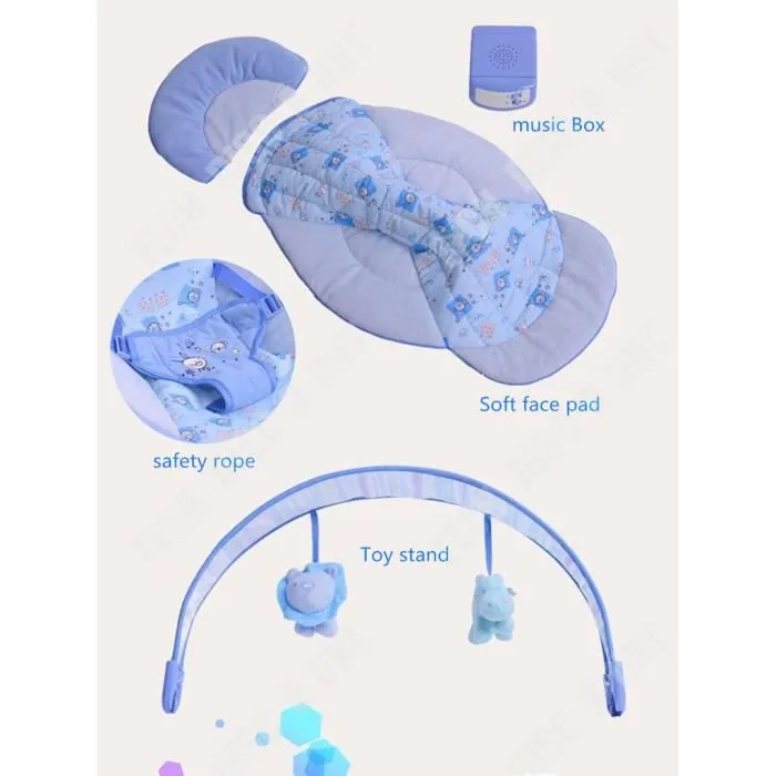 TD® Fauteuil à bascule à vibration pour enfants Fauteuil à bascule inclinable pour bébé de 3 mois à 36 mois 64cm * 55cm * 30cm-3