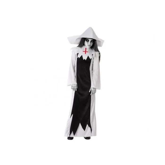 Déguisement enfant Nonne zombie - AC-DÉCO - Taille 3-4 ans - Halloween-0