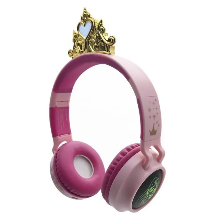Casque pour enfant - LEXIBOOK - Disney Princesses - Bluetooth 5.0 - Couronne lumineuse - Design mignon-0