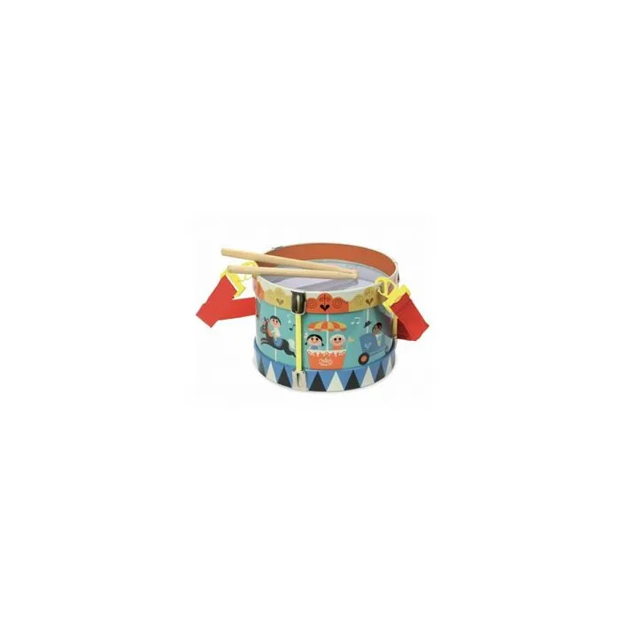 Jouet musical - VILAC - Tambour en métal Ingela P. Arrhenius - Mixte - 3 ans - 30x30x30cm-0