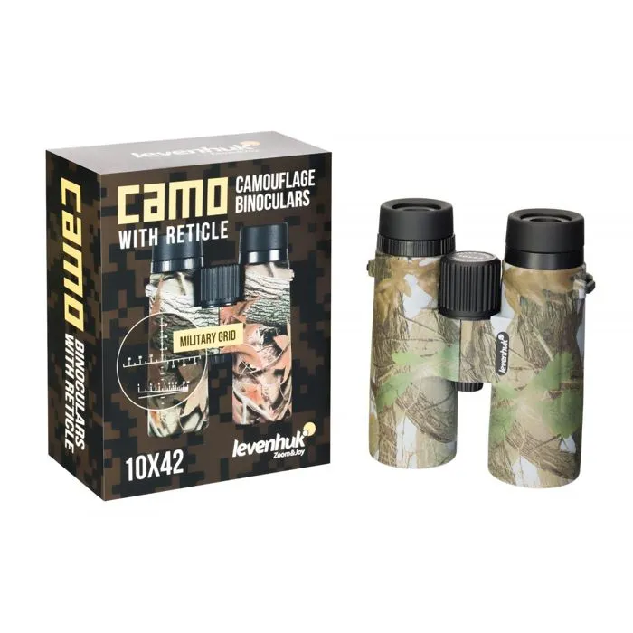 Jumelles - Levenhuk - Camo 10x42 - Réticule - Étanche - Camouflage-1