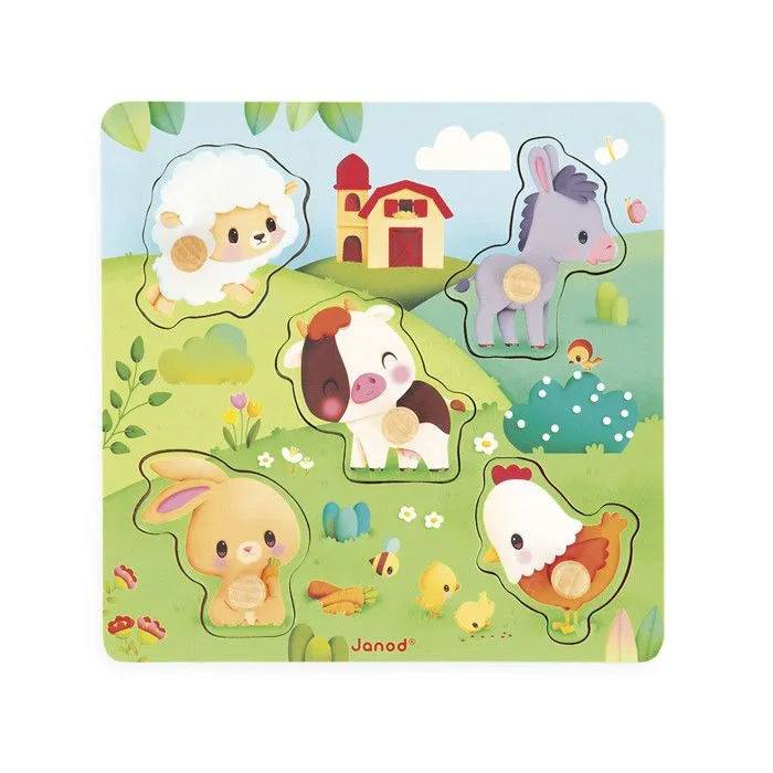 Puzzle tactile Ferme - 5 pcs-1