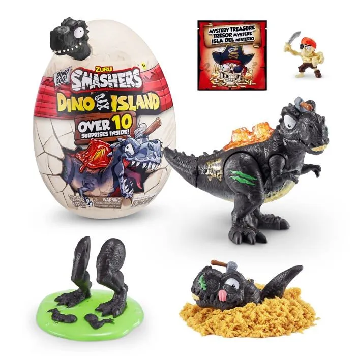Zuru smashers - 7486A - Smashers Dino Island Nano, T-Rex Oeuf Surprise de Dinosaure a deballer et a Collectionner,-0