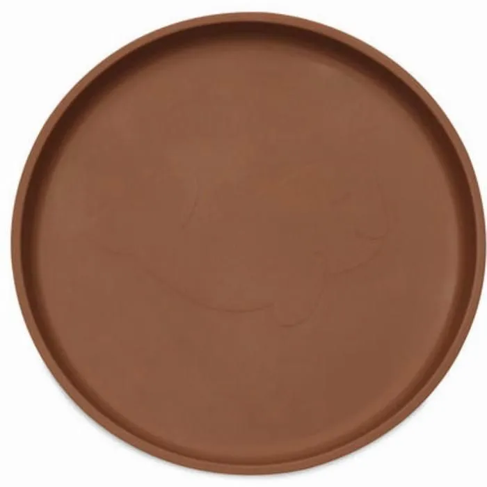 Assiette en silicone - Caramel - Pour bébé et enfant - Ventouse pratique - Marron - JOLLEIN-1