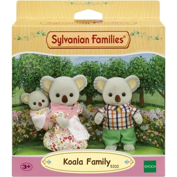 Famille Koala Sylvanian - SYLVANIAN FAMILIES - 5310 - Articulée et Habillée - Gris-2