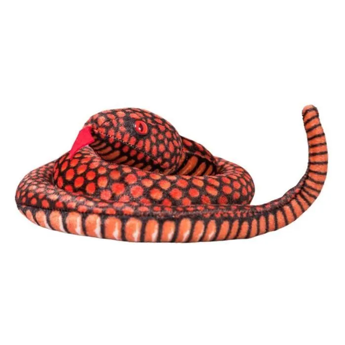 Jouet en peluche - Plush - Serpent Rouge - 100 cm - Doux - Pour enfants à partir de 3 ans-0