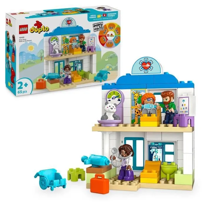 LEGO DUPLO Ma ville 10449 Première visite chez le médecin - Jouet motricité fine dès 2 ans-0