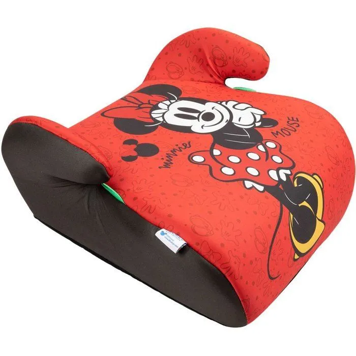 Tataway Siège auto rehausseur Disney Minnie Mouse i-Size ECE R129, sécurité enfant 125-150 cm, graphisme Minnie sur fond rouge-0