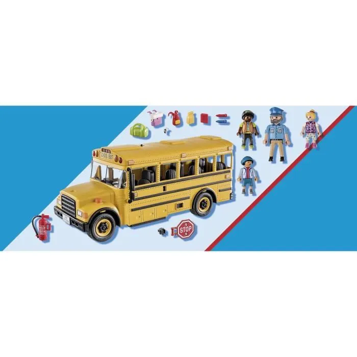 PLAYMOBIL - 71094 - City Life - Bus scolaire - Avec lumières de signalisation et 4 personnages-6