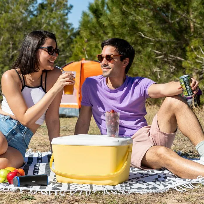 Glacière Rigide Portable - InnovaGoods - 15 L - Design Rétro - Couvercle Multifonctionnel - Léger et Maniable-4