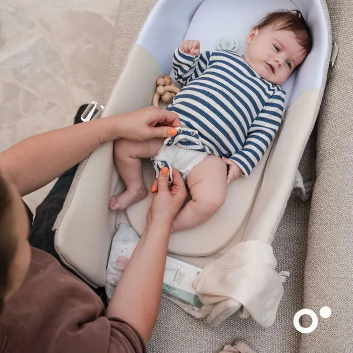 doomoo Couffin Bébé Nest&Go - Dès la naissance & jusqu'à 9kg - Facilite le Transfert de Bébé, Beige-3