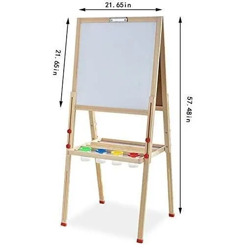 Tableau évolutif - Enfant - Réglable - Pliant - Bois - Double face-3
