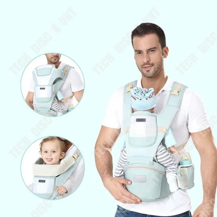 TD® Écharpe porte-bébé avant maintien horizontal stockage multifonctionnel coton épaules tabouret sac à dos quatre saisons universel-1