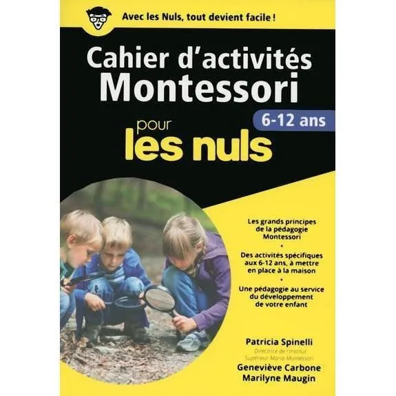 Livre - cahiers d'activités Montessori pour les nuls ; 6/12 ans-0