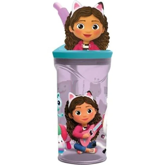 Jouet - SAFTA - Gabby'S Dollhouse - Gobelet 3D - 360 ml - Multicolore-0