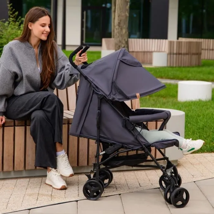 LIONELO Elia - Poussette bébé canne compacte - De 6 à 36 mois - Ceinture 5 points de sécurité - Accessoires inclus - Vert-2
