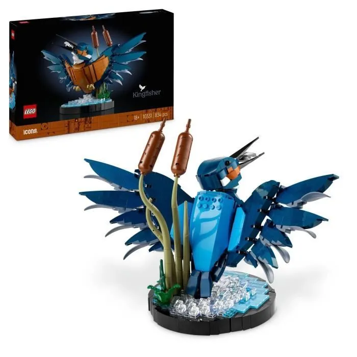 LEGO Icons 10331 Le Martin-pêcheur, Kit de Maquette pour Adultes, Idée Cadeau de Décoration Maison ou Bureau-0