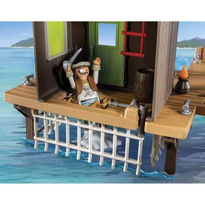 PLAYMOBIL 71792 Port de pirates avec repaire, prisons et canon, 165 pièces, Les Pirates, dès 4 ans-3