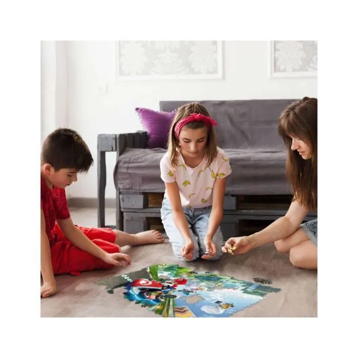 Puzzle Mario Kart Funracer 1000 pièces - Winning Moves - Rouge Multicolore Mixte - Intérieur-3