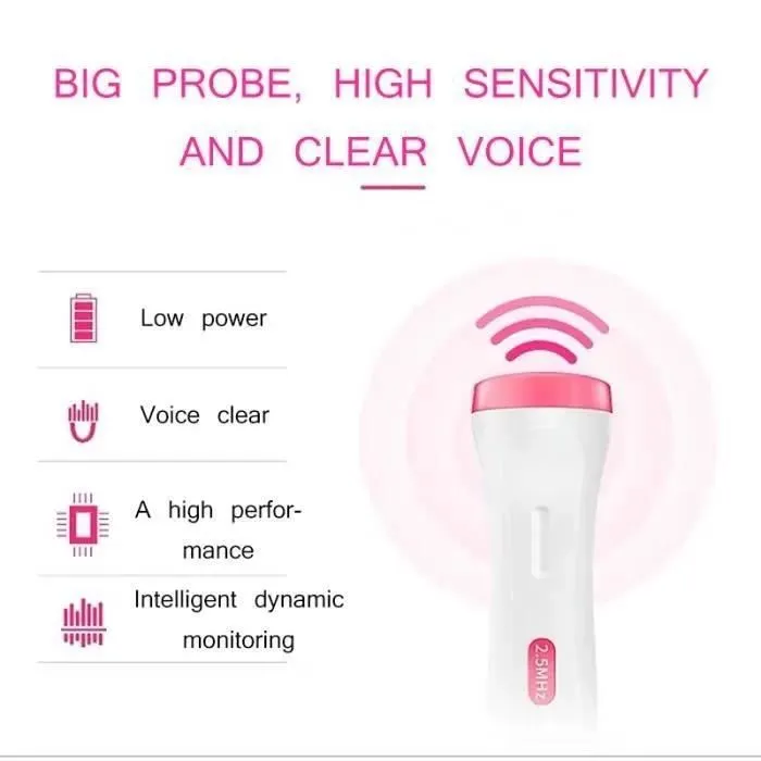 Doppler Baby Prénatal Sonar Doppler Femmes Moniteur Foetal Détecteur de fréquence cardiaque prénatal-1