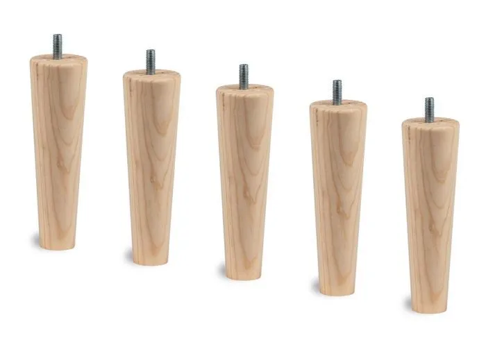 Sommier Kit Velours Gris clair 90x200 H29cm Sommeil de plomb - Sommier en bois massif avec Pieds bois cones 15 cm-3