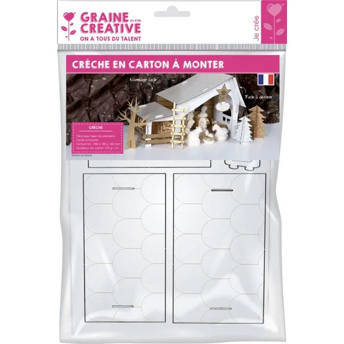 Crèche à monter soi-même carton 29 cm-1