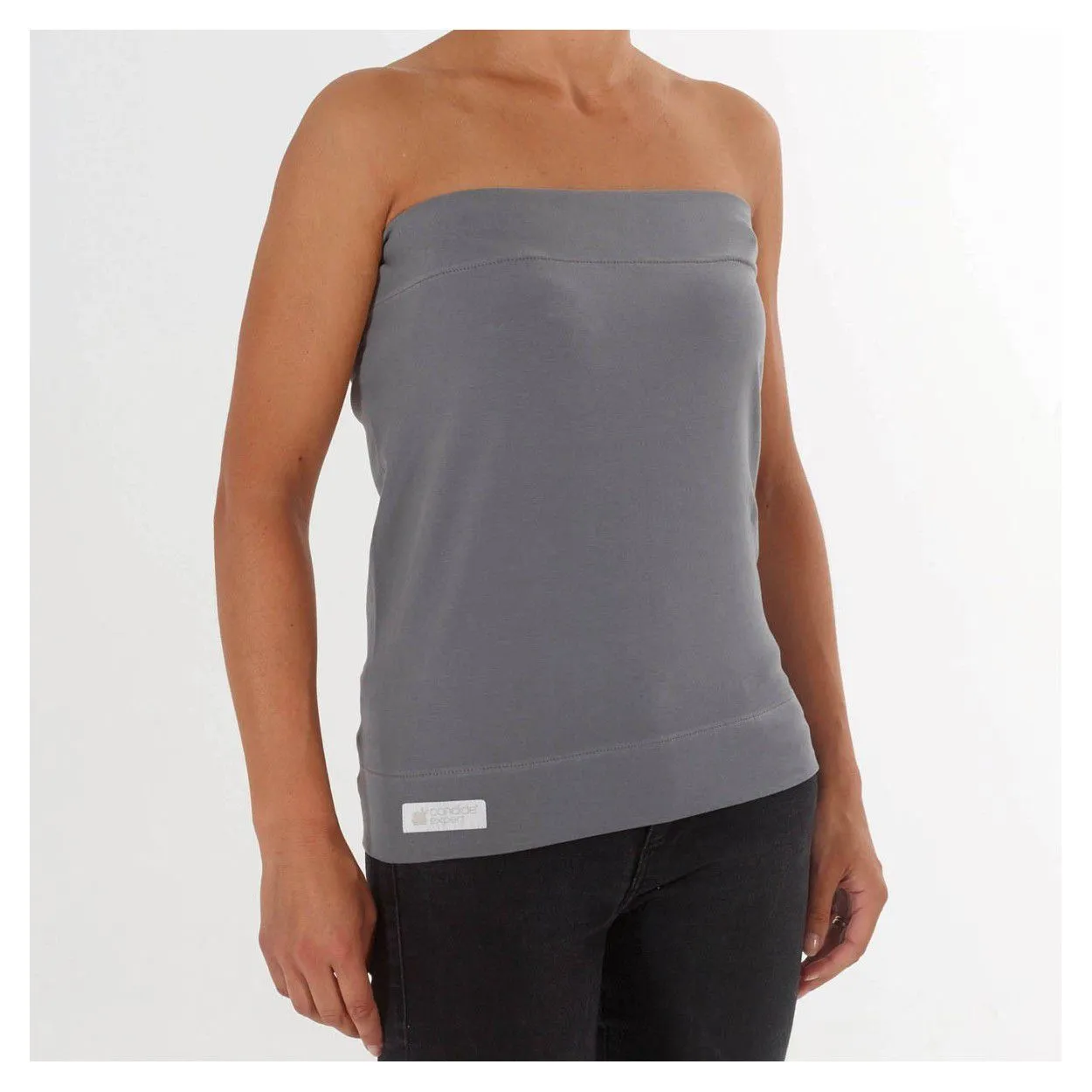 CANDIDE - Bandeau Peau à Peau Tube Gris, Tissus Doux, Apaise Bébé, Renforce Lien Parent Bébé, Favorise La Lactation, 0-3 mois (S/M)-0