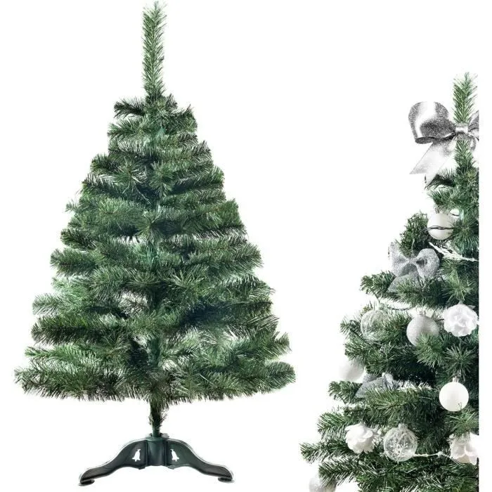 Creative Home Sapin de Noel Artificiel | Taille : 120 cm | Decoration Noel | Sapin de Noël Artificiel Vert Foncé | Support Stable-0