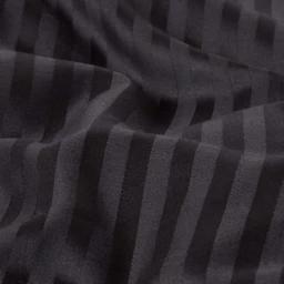 Housse de couette et taies d'oreiller en coton égyptien 330 fils Noir 200 x 200 cm-2