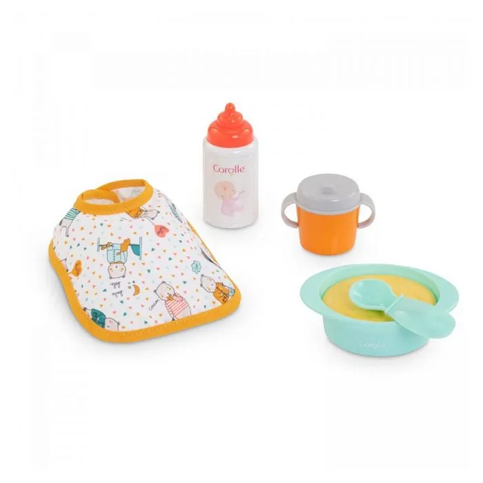 Petit Coffret Repas pour Poupon 30cm - COROLLE - 5 accessoires - dès 18 mois-0