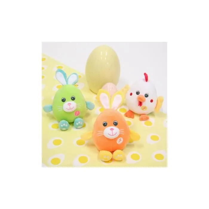 Gipsy Toys - Funny Eggs Sonores - 15 cm - Lapin Orange & Jaune-1
