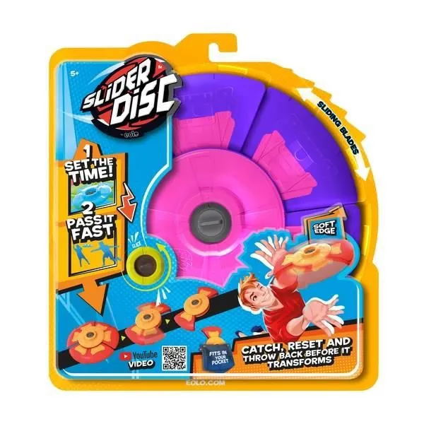 Slider Disc avec timer - GPTOYS - Modèles aléatoires - Disque transformable pour jouer en famille et entre amis-0