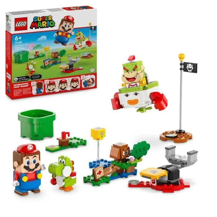 LEGO® Super Mario 71439 Les Aventures de LEGO® Mario Interactif - Set véhicule et Yoshi-0