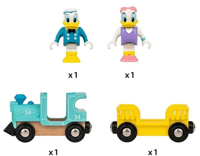 DISNEY Brio Train de Donald & Daisy Duck - Train sans pile pour circuit de train en bois - Ravensburger - Dès 3 ans - 32260-2