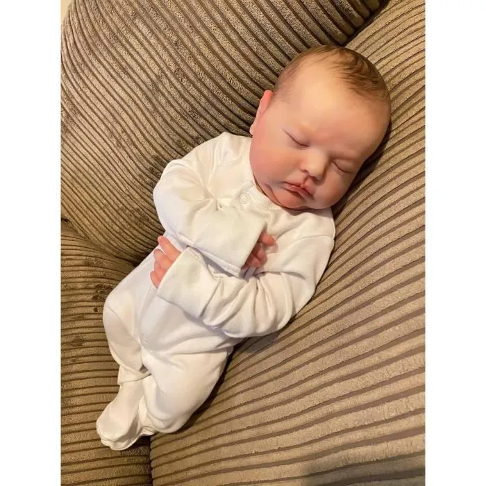 20 pouces, Reborn Baby Doll, Exquis Painted 3D, Corps en tissu, Reborn Baby Dolls Girl, Toddler Dolls Silicone Full Body-1